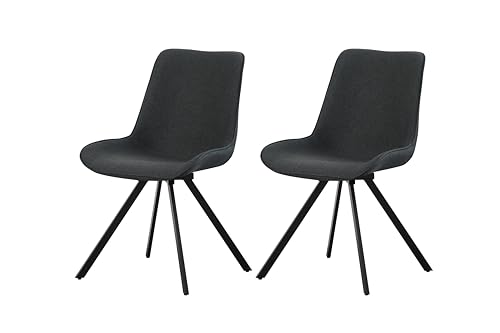 xonox.home – Drehstuhl Emilia 52x85x61 cm Anthrazit 2er Set... - Maison & Cuisine Amazon Allemagne à 222.22€