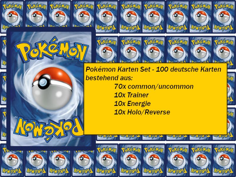 Pokémon Set di biglietti – 100 carte tedesche - Auto & Moto en promo à 15.20€