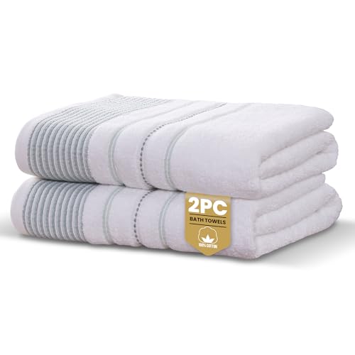 Rapport Home Dakota Stripe Bath Towels 2-Pack | Green... - Sports & Fitness Amazon Royaume-Uni à 11.10€