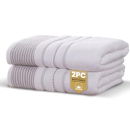 Rapport Home Dakota Stripe Bath Towels 2-Pack | Natural... - Sports & Fitness Amazon Royaume-Uni à 11.10€
