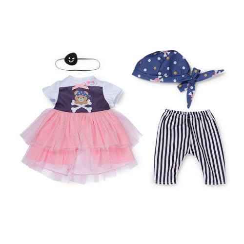 Baby Born Tenue Pirate Fille avec Robe, Pantalon, Foulard... - Jouets & Jeux Amazon France à 16.99€