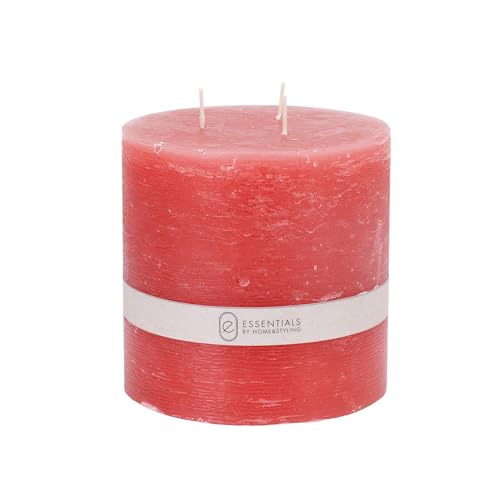 Vela Pilar Rojo Ø14x14cm con 75h de combustión - Beauté & Parfums Amazon Espagne à 19.94€