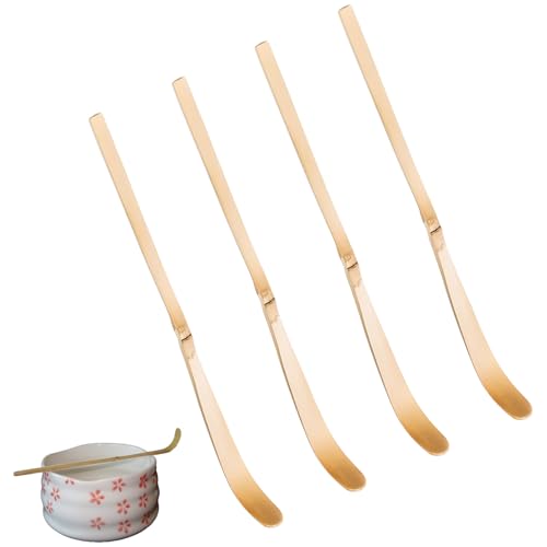 4 Stück 18 Cm BambusMatchaLöffel,Matcha Löffel,Bambusbesen... - Maison & Cuisine Amazon Allemagne à 1.99€