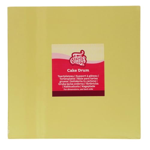 FunCakes Cake Drum Square Ø30 cm - Pastel Yellow: Support à... - Auto & Motorcycle Amazon France à 3.40€