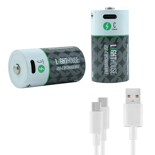 Lighthouse C Type USB-C Rechargeable Batteries Pack of 2 –... - High-Tech & Électronique Amazon Royaume-Uni à 7.15€
