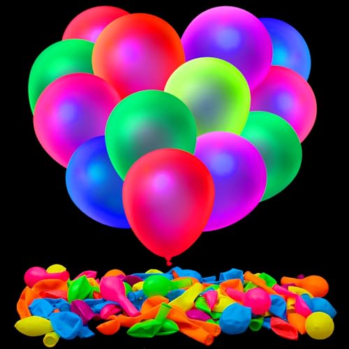 105 Pcs UV Neon Balloons, Blacklight Reactive Fluorescent... - Loisirs Créatifs Amazon Royaume-Uni à 8.49€
