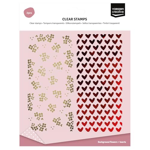 Vaessen Creative Clear Stamps 2 Pcs - Hearts & Flowers... - High-Tech & Électronique Amazon Royaume-Uni à 4.16€