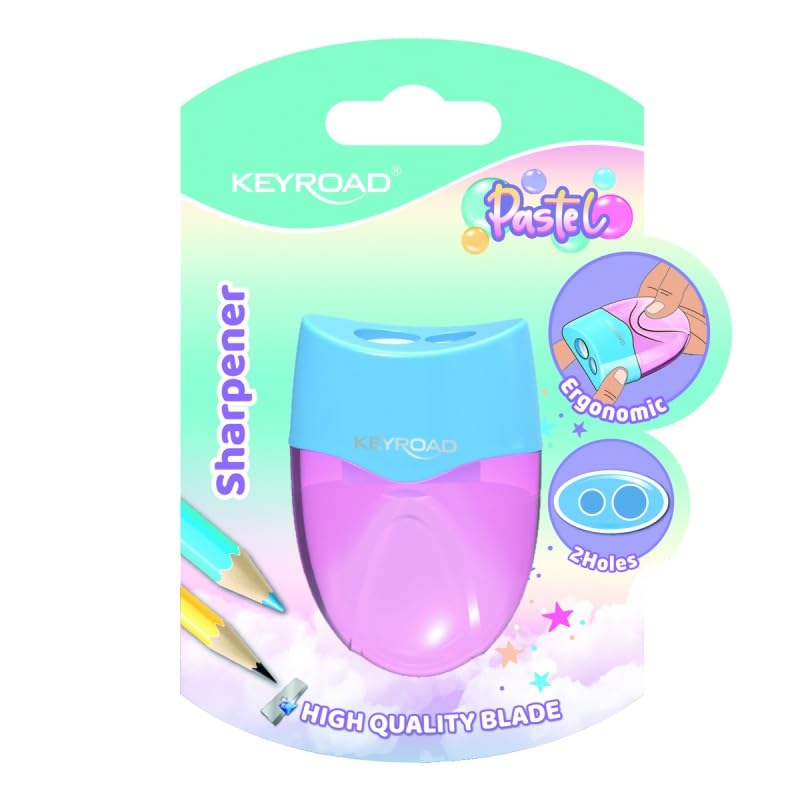 KEYROAD Taille-crayon en plastique - 8 mm et 11 mm - Forme...