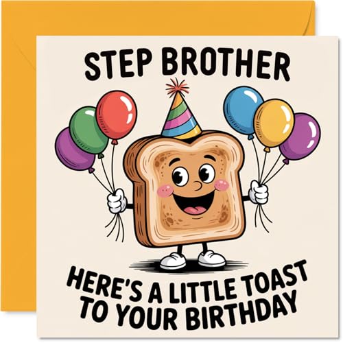 Step Brother Birthday Card - A Little Toast To You - Happy... - Nouvelle promo Amazon à 1.94€