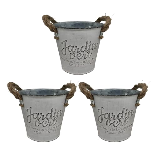 Relaxdays Flower Pot Set, 3 Planters "Green Garden", H x D:... - Garden & Outdoor Amazon UK à 18.39€