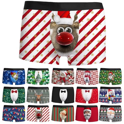 Calzoncillos navideños 3D para hombre, calzoncillos tipo... - Mode & Vêtements en promo à 1.99€