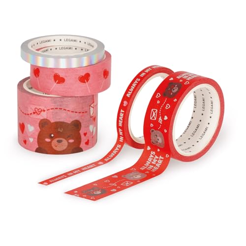 Legami - 5er Set Papierklebebänder,Tape by Tape, Teddy... - Jouets & Jeux en promo à 2.99€