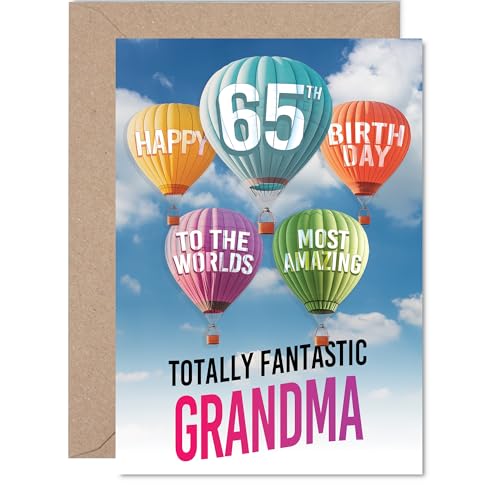 Grandma 65th Birthday Card - Most Amazing Hot Air Balloon... - Livres & eBooks Amazon Royaume-Uni à 2.66€
