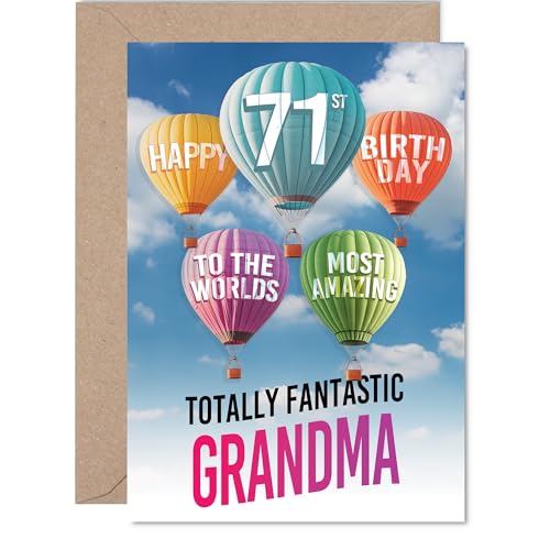 Grandma 71st Birthday Card - Most Amazing Hot Air Balloon... - Livres & eBooks Amazon Royaume-Uni à 2.65€