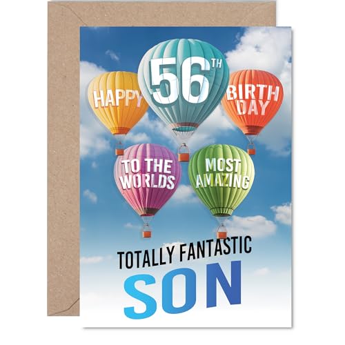 Son 56th Birthday Card - Most Amazing Hot Air Balloon... - Livres & eBooks Amazon Royaume-Uni à 2.52€