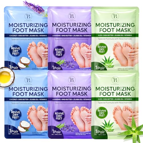 6 Paires Masque Pieds Hydratant – Soin Nourrissant à... - Beauté & Parfums Amazon France à 13.99€