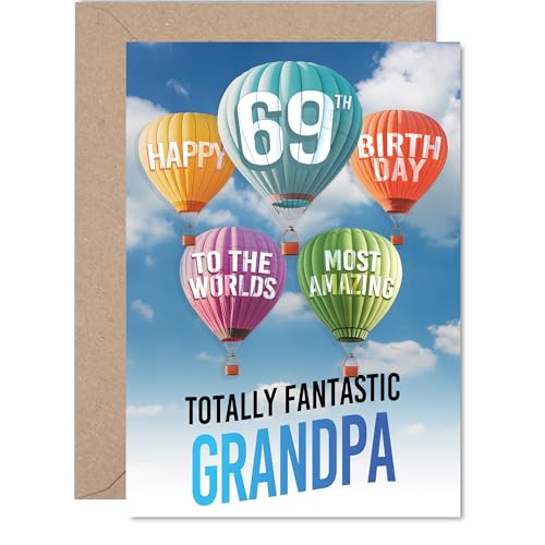 Grandad 69th Birthday Card - Most Amazing Hot Air Balloon... - Livres & eBooks Amazon Royaume-Uni à 2.65€
