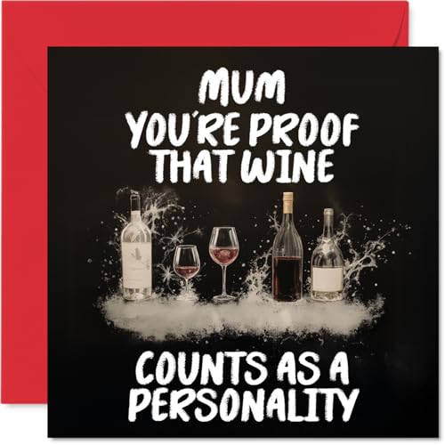 Mum Birthday Card - Personality of Wine - Happy Birthday... - Maison & Cuisine Amazon Royaume-Uni à 1.99€