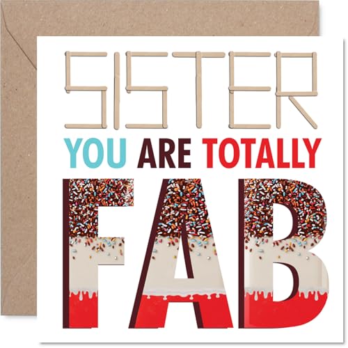 Sister Birthday Card - Totally Fab - Happy Birthday Card... - Auto & Moto en promo à 1.88€