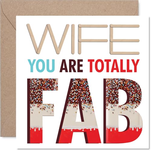 Wife Birthday Card - Totally Fab - Happy Birthday Card for... - High-Tech & Électronique en promo à 2.55€