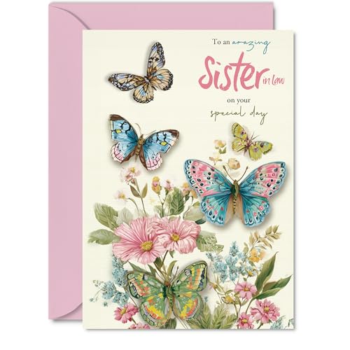 Sweet Birthday Card for Sister in Law - Brighten Her... - Jardin & Extérieur Amazon Royaume-Uni à 2.61€