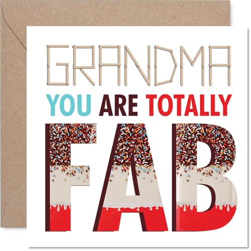 Grandma Birthday Card - Totally Fab - Happy Birthday Card... - Auto & Motorcycle Amazon UK à 1.96€