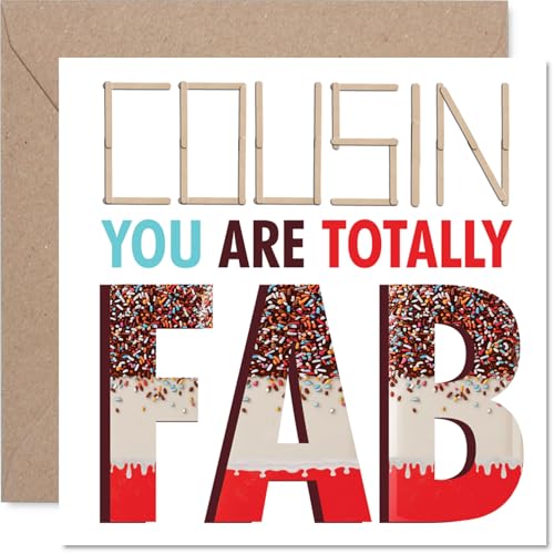 Cousin Birthday Card - Totally Fab - Happy Birthday Card... - Auto & Moto Amazon Royaume-Uni à 1.91€