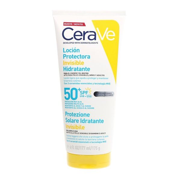 CeraVe Loción Protectora Invisible Hidratante SPF 50+ con 3... - High-Tech & Électronique Amazon Espagne à 17.88€