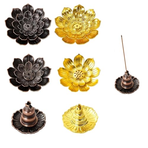 Lot de 6 porte-encens en forme de lotus à double couche... - Home & Kitchen Amazon France à 6.54€