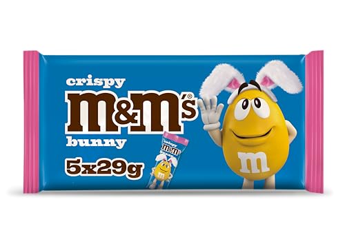 M&M's Crispy Multipack Chocolate Easter Bunny 5 x 29g - Amazon Royaume-Uni à 1.24€