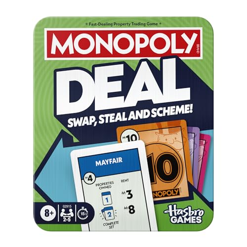 Monopoly Deal Card Game in Collectible Storage Tin | Ages... - Jouets & Jeux en promo à 7.99€