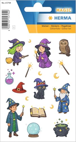 HERMA Autocollants magiciens, à paillettes, pour enfants et... - Jouets & Jeux Amazon France à 5.10€