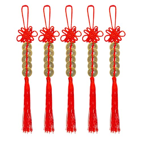 5 Pcs Chinese New Year Decorations, Chinese Lucky Coins... - Maison & Cuisine Amazon Royaume-Uni à 1.99€