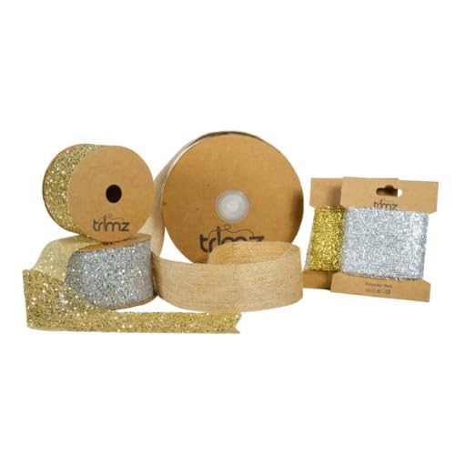Sparkle Starter Ribbon Bundle – Hessian Tape with Gold &... - Nouvelle promo Amazon à 6.71€