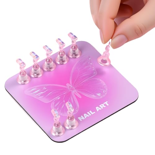 Porte-Ongles Pour La Peinture | Base magnétique pour... - Beauté & Parfums en promo à 7.00€