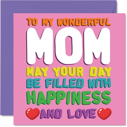 Mom Birthday Card - Happiness And Love - Happy Birthday... - Auto & Moto Amazon Royaume-Uni à 1.96€
