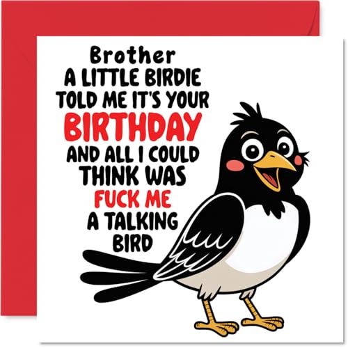 Brother Birthday Card - Talking Bird - Happy Birthday Card... - Auto & Moto Amazon Royaume-Uni à 2.43€