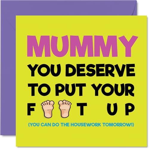 Mummy Birthday Card - Put Your Feet Up - Happy Birthday... - Auto & Motorcycle Amazon UK à 2.35€