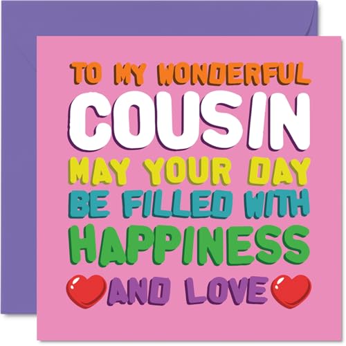 Cousin Birthday Card - Happiness And Love - Happy Birthday... - Nouvelle promo Amazon à 2.31€