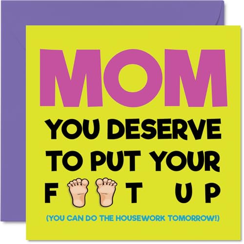 Mom Birthday Card - Put Your Feet Up - Happy Birthday Card... - Auto & Moto en promo à 2.72€