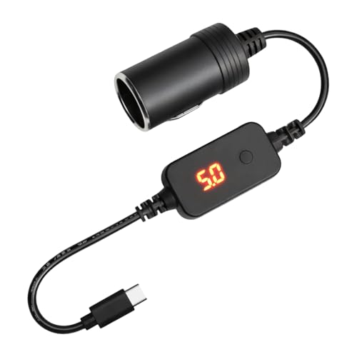 USB C Plug to 12V Car Cigarette Lighter Socket Adapter with... - High-Tech & Électronique Amazon Royaume-Uni à 5.59€