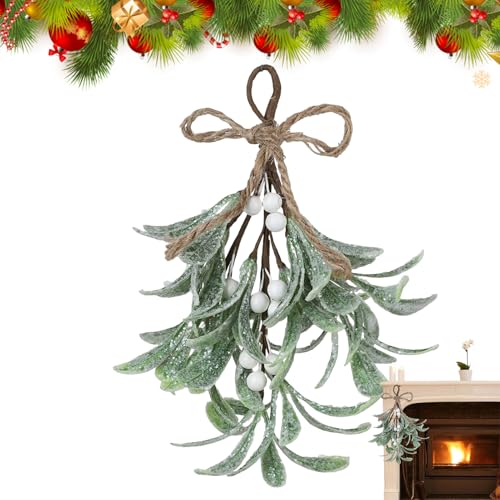 9.45inch Artificial Mistletoe Picks, Artificial Frosted... - Jardin & Extérieur Amazon Royaume-Uni à 1.42€