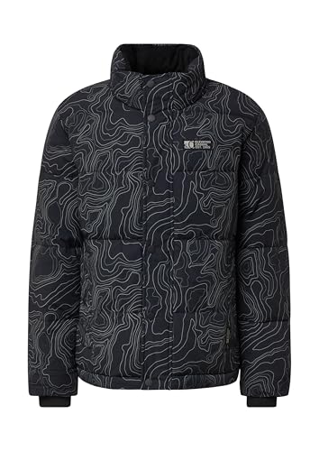 s.Oliver Pufferjacke mit All-Over-Print und Cord-Innenkragen - Mode & Vêtements Amazon Allemagne à 33.99€