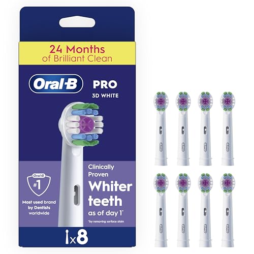 Oral-B Pro 3D White Toothbrush Heads, Pack of 8 Counts... - Beauté & Parfums Amazon Royaume-Uni à 21.26€