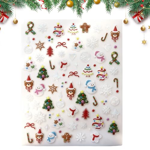 Calcomanías para Uñas de Invierno | Decoraciones De Dibujos... - Jouets & Jeux Amazon Espagne à 1.09€