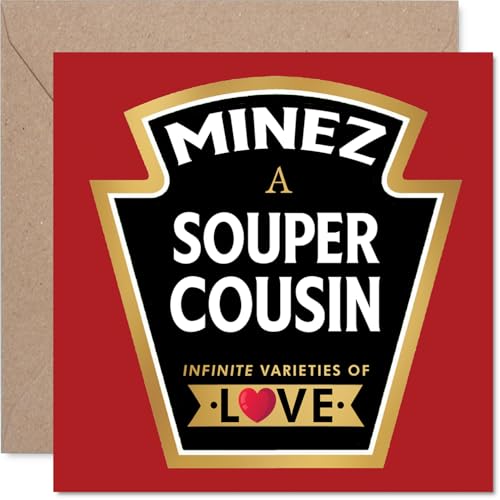 Cousin Birthday Card - Souper - Happy Birthday Card for... - Auto & Moto Amazon Royaume-Uni à 2.35€