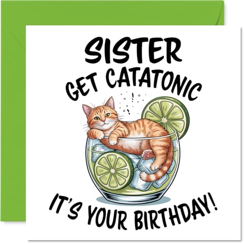Sister Birthday Card - Catatonic - Happy Birthday Card for... - Pet Supplies Amazon UK à 1.99€