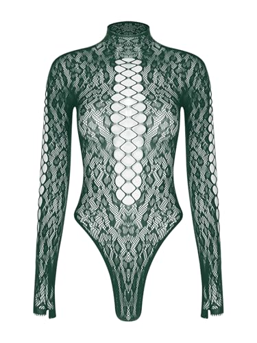 Yihuimin Body de malla transparente para mujer, de manga... - Mode & Vêtements en promo à 0.99€