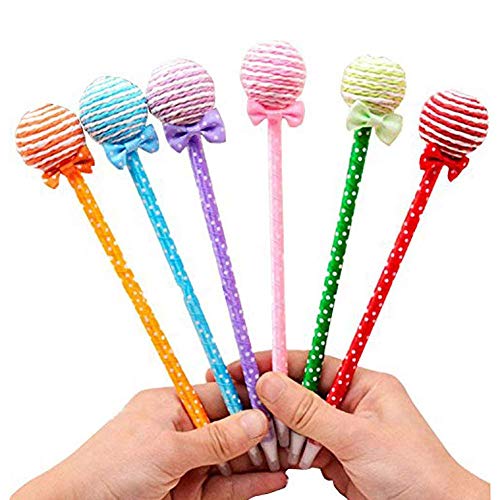 Penna a sfera portatile e utile Lollipop, 6 pezzi, design... - Fournitures Bureau en promo à 0.99€