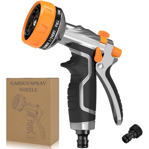 2026 NEW Heavy-Duty Metal Hose Pipe Spray Gun, 8 Adjustable... - Jardin & Extérieur Amazon Royaume-Uni à 10.11€